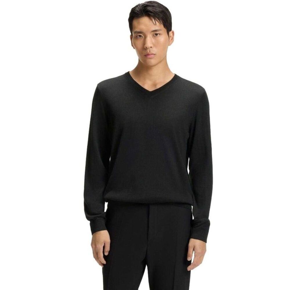 Boss Mens Knitted Regular Formal Pullover / Black